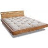 futons.cz WOOD 04 natural adler bed (posteľ z jelše) Svetle biela 160*200 cm
