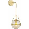GTV Drop nástenná lampa 1x25 W priehľadná-zlatá OS-DRO4-40-DEC