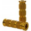 Aluminium Knurled Replacement Road/Track Footrest Pegs Round (Gold) - PAIR PEGRNDGD