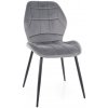 Textilomanie Jedálenská stolička JAKE VELVET tmavo sivá