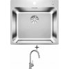 Blanco SOLIS 500-IF/A nerez kartáčovaný s excentrom PushControl 526124 + Blanco MIDA-S chróm 521454