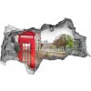Fototapeta diera na stenu 3D Telefónna búdka 95x73 cm