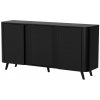 CMM Cama Komoda VOLARE 151 x 39 x 75 cm čierna