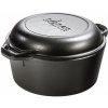LODGE litinový hrnec Dutch Oven 4,7l s pánví (poklice)