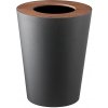 YAMAZAKI Odpadkový kôš Rin 3197, okrúhly, čierny