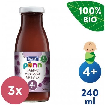 SALVEST Põnn BIO slivková šťava s dužinou 240 ml