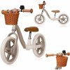 Lionelo Alex balančný bicykel detský bicykel do 30 kg Sedlo a riadidlá nastaviteľné 12 palcové kolesá Eva pena Košík a zvonček Béžová