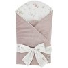 EKO Zavinovačka bavlnená s Velvet a kokosovým vnútrom mašľa Bunny pink 75x75 cm