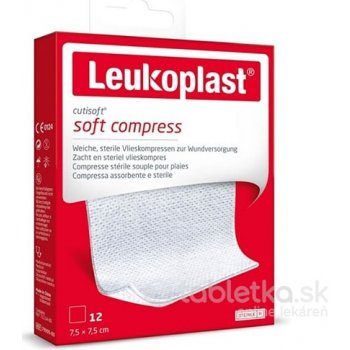 Leukoplast Cutisoft Soft Compress S 7.5 x 7.5 cm 12 ks