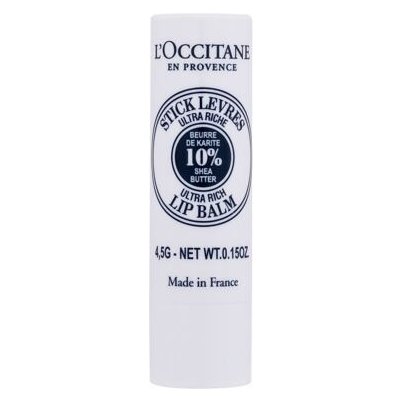 L'Occitane Shea Butter Ultra Rich Lip Balm Stick hydratační balzám na rty 4.5 g