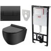Alcadrain (Alcaplast) Set 5v1 Sadromodul AM101/1120 + tlačítko ALCA BLACK MATT + izolácia M91 + Caneo Black