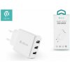 Sieťový nabíjací adaptér Devia 3 x zásuvka USB-A, 3,4 A, 17 W, biely