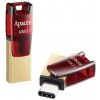 Apacer USB flash disk OTG, USB 3.0 (3.2 Gen 1), 64GB, AH180, červený, AP64GAH180R-1, USB A / USB C, s otočnou krytkou
