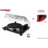 Thorens TD 201 Black + Ortofon 2M BLUE: Audiofilský gramofon s vestavěným PHONO MM předzesilovačem a přenoskou Ortofon