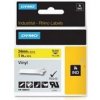 páska DYMO 1805431 PROFI D1 RHINO Black On Yellow Vinyl Tape (24mm)