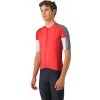 Castelli Entrata 6 Jersey, Red/ Smoky gray-Silver gray Veľkosť: M Dres v komfortnejšom strihu využívaný technológie z vyšších tried