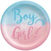 EKO Papierové párty taniera Chlapec alebo dievča? - 23 cm