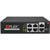 EI-H1064PL - PoE prepínač 4+2, 10/100Mb/s, 65W, Režim EXTEND - EIFLEX