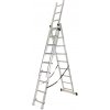 Multifunkčný hliníkový rebrík Solid Regular, 3x9 - Hardmaister