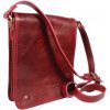 NovaKabelka.sk Tosco Rosso dámska kožená kabelka cez rameno červená