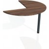 Doplnkový stôl Flex, ľavý, 120x75,5x(80x60) cm, orech/kov