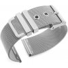 Deveroux Ocelový řemínek WD026, spona - Stříbrný - 18mm DEV0074