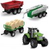 FARM SERVICE traktor s tromi vlečkami so svetlami a zvukmi
