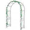 Pergola záhradná čierna 135x54x215cm 45979