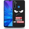 Picasee silikónový čierny obal pre Realme 5 - Angry Eyes - Transparent