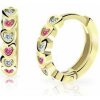 Cutie Jewellery Zlaté detské náušnice krúžky C3339Z-Tcf Red