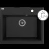 Laveo Tau, 1-komorový granitový drez 600x500x215 mm, čierna, LAV-SBT_B106