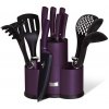 BERLINGERHAUS Sada nožov a kuchynského náčinia v stojane 12 ks Purple Metallic Line (BH-6258)