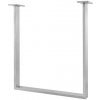 Stolová podnož 60x20 mm, Š 600 mm, V 720 mm, kartáčovaná nerez