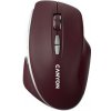 Canyon MW-21, Wireless optická myš, USB prij., Blue LED senz., 800/1.200/1.600 dpi, 3 tlač, bordová CNS-CMSW21BR