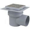 Alcadrain - Podlahová vpusť 150×150/110 mm bočná, mriežka nerez APV12