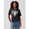GAP tričko Gap & Peanuts Snoopy oversize s logom Sivá
