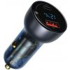 Baseus CCKX-C0G Particular Digital Display Dual USB Nabíječka do Auta 65W Gray