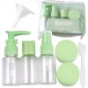 Paradox Cestovný set nádob a fľašiek na kozmetiku HOLIDAY / Zelená