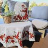Vyrobené na Slovensku Gobelínový kruhový obrus Maky 4089 Polyester 140 cm kruh