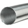 ALU 125/1 - Ohybné hliníkové potrubie ø125mm x 1m, hrúbka 120μm