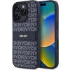 DKNY PU Leather Repeat Pattern Tonal Stripe kryt pre iPhone 16 Pro Max, modrý 57983122534