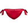 Dámsky spodný diel plaviek Tommy Hilfiger, TH ORIGINAL-SIDE TIE CHEEKY BIKINI Červená,Biela XS