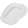 COTTON & SWEETS Detské hniezdo s volánikmi Basic - White