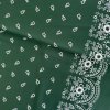 Bavlna ľudový vzor - Bordúra štvorlístok zelená