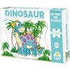 DOHÁNY Podlahové obrysové puzzle Dinosaurus 12 dielikov