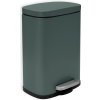 Spirella pedálový odpadkový koš Akira, matný tmavě zelený, ocel, 5 l (10,20816)