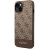 Puzdro Guess 4G Stripe iPhone 14 - hnedé