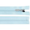Kostený zips No 5 dĺžka 50 cm s ozdobným jazdcom - modrá ľadová