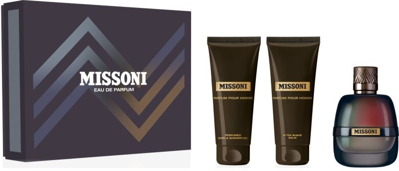 Missoni Parfum Pour Homme parfumovaná voda 100 ml + sprchový gél 100 ml + mlieko po holení 100 ml