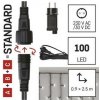 Spojovacia reťaz EMOS 100 LED Základná sada Standard – cencúle, 2,5 m, vonkajšie, studená biela, časovač (D1CC03)